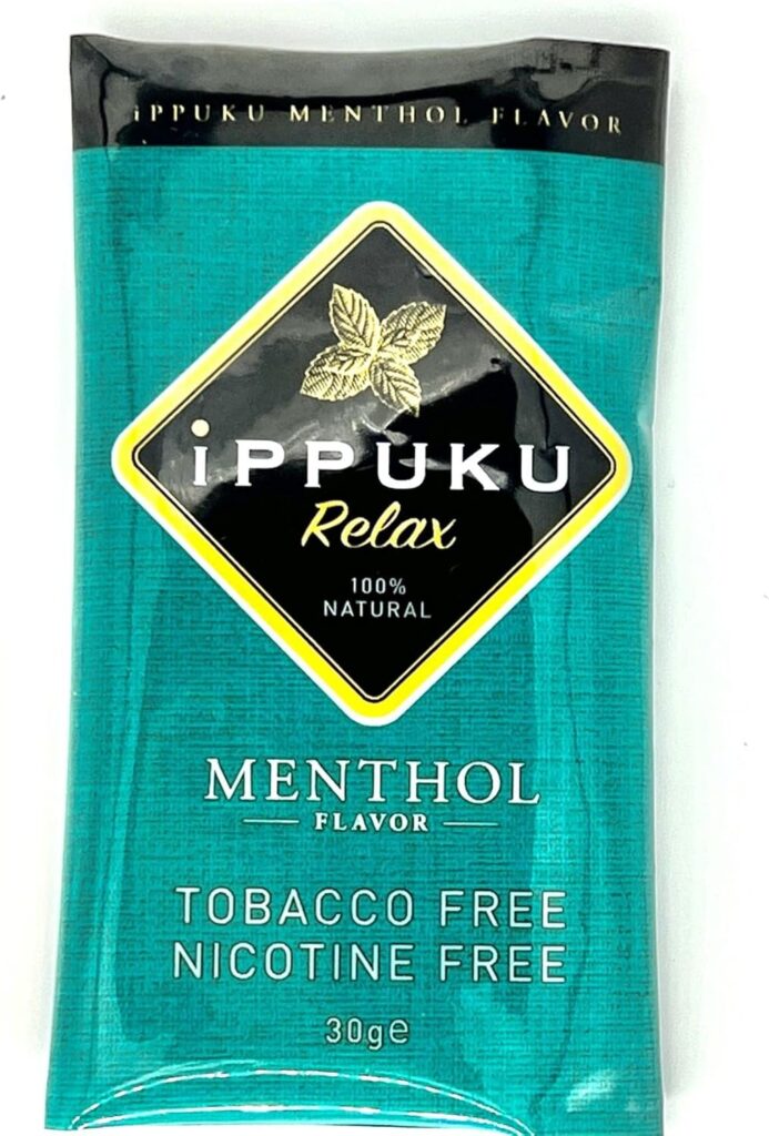iPPUKU RELAX SHAG 禁煙用 手巻きタバコ 【 メンソール 30g】 日本製 禁煙用品 《日本初！100%ナチュラル茶葉 禁煙用手巻きタバコ！キック感:香り:メンソール:キック感の持続が特徴》